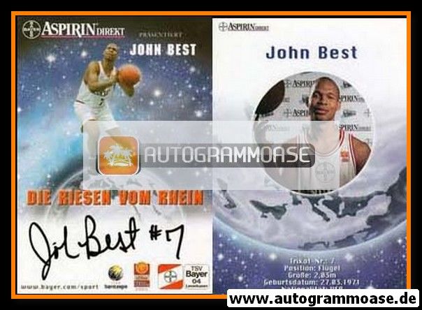 Autogramm Basketball | Bayer Giants Leverkusen | 2000 | John BEST