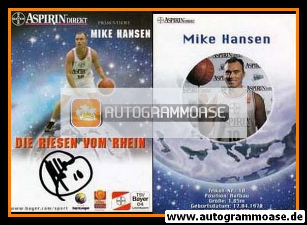 Autogramm Basketball | Bayer Giants Leverkusen | 2000 | Mike HANSEN