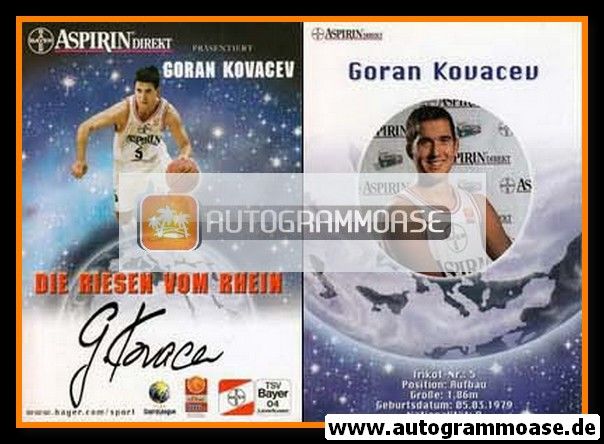 Autogramm Basketball | Bayer Giants Leverkusen | 2000 | Goran KOVACEV