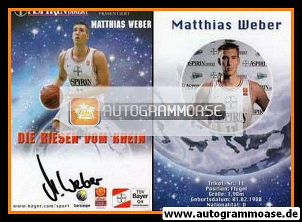 Autogramm Basketball | Bayer Giants Leverkusen | 2000 | Matthias WEBER