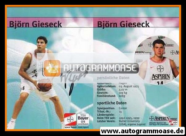 Autogramm Basketball | Bayer Giants Leverkusen | 1999 | Björn GIESECK