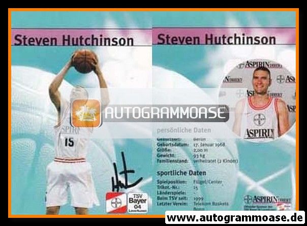 Autogramm Basketball | Bayer Giants Leverkusen | 1999 | Steven HUTCHINSON