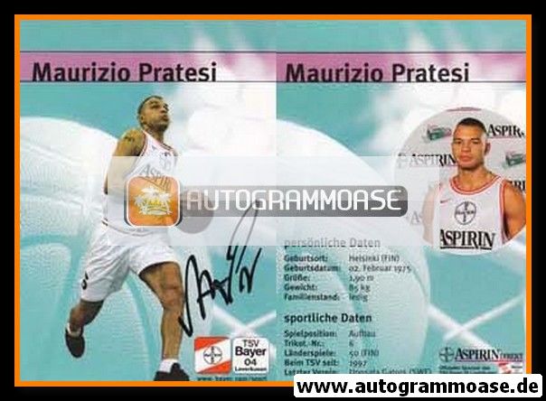 Autogramm Basketball | Bayer Giants Leverkusen | 1999 | Maurizio PRATESI