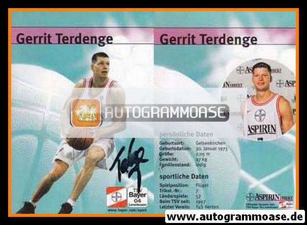 Autogramm Basketball | Bayer Giants Leverkusen | 1999 | Gerrit TERDENGE