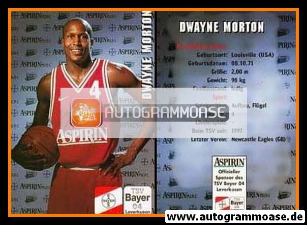 Autogramm Basketball | Bayer Giants Leverkusen | 1997 | Dwayne MORTON