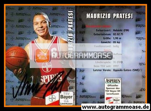 Autogramm Basketball | Bayer Giants Leverkusen | 1997 | Maurizio PRATESI