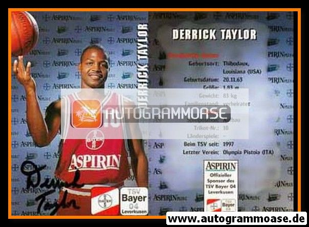 Autogramm Basketball | Bayer Giants Leverkusen | 1997 | Derrick TAYLOR