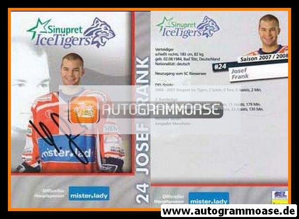 Autogramm Eishockey | Nürnberg Ice Tigers | 2007 | Josef FRANK