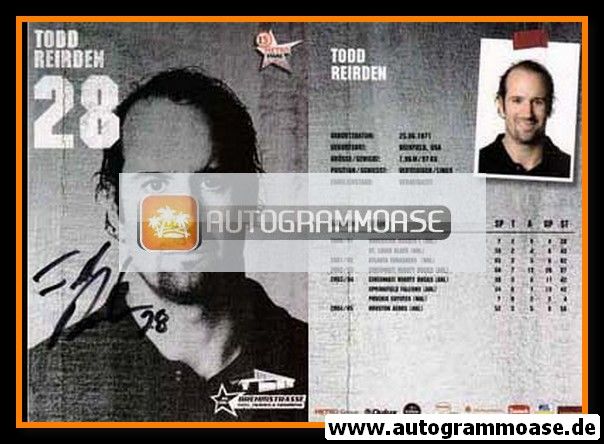 Autogramm Eishockey | DEG Metro Stars | 2005 | Todd REIRDEN