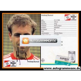 Autogramm Fussball | Bayer Leverkusen | 1988 | Andrzej BUNCOL