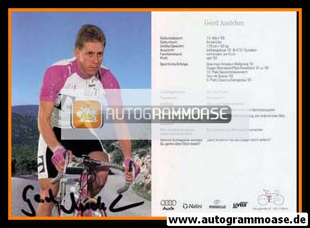 Autogramm Radsport | Gerd AUDEHM | 1996 (Rennszene Color) Telekom
