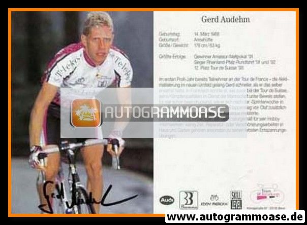 Autogramm Radsport | Gerd AUDEHM | 1994 (Rennszene Color) Telekom