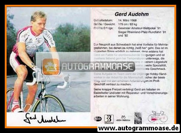 Autogramm Radsport | Gerd AUDEHM | 1993 (Rennszene Color) Telekom