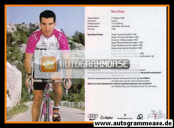 Autogramm Radsport | Bert DIETZ | 1997 (Rennszene Color) Telekom
