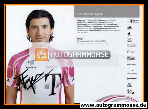 Autogramm Radsport | Gian-Matteo FAGNINI | 1999 (Telekom)