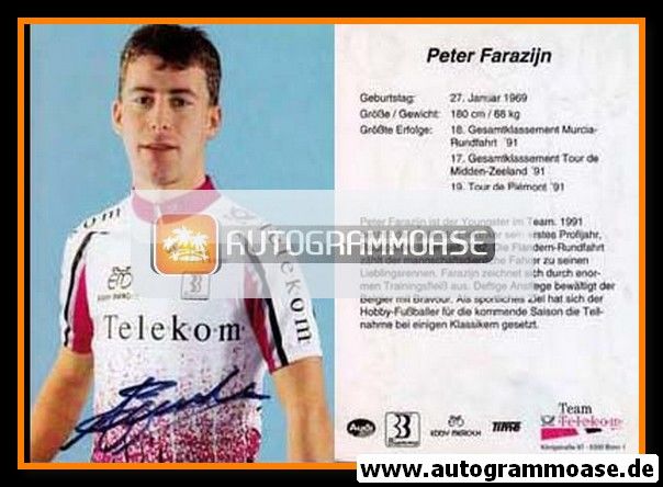 Autogramm Radsport | Peter FARAZIJN | 1992 (Telekom)