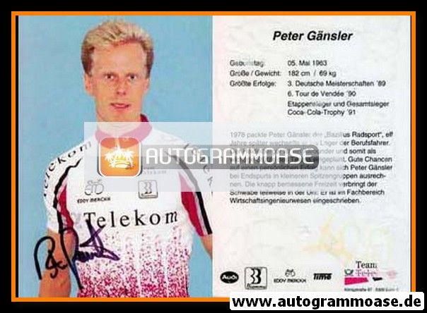 Autogramm Radsport | Peter GÄNSLER | 1992 (Telekom)