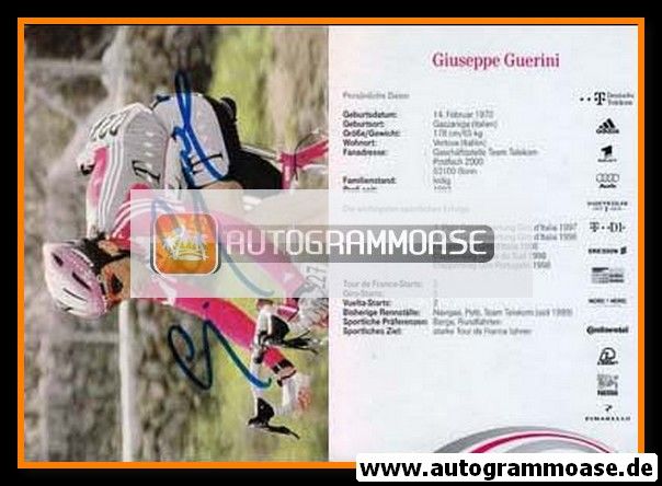 Autogramm Radsport | Giuseppe GUERINI | 1999 (Telekom)