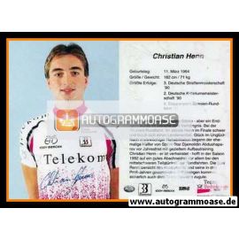 Autogramm Radsport | Christian HENN | 1992 (Telekom)