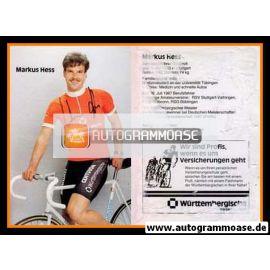Autogramm Radsport | Markus HESS | 1980er (Portrait Color)