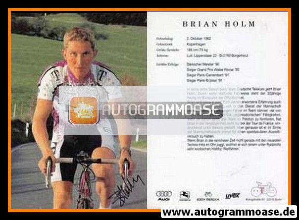Autogramm Radsport | Brian HOLM | 1995 (Rennszene Color) Telekom 2