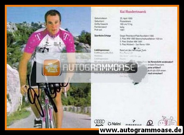 Autogramm Radsport | Kai HUNDERTMARCK | 1995 (Rennszene Color) Telekom 1