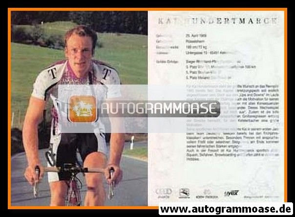 Autogramm Radsport | Kai HUNDERTMARCK | 1995 (Rennszene Color) Telekom 2