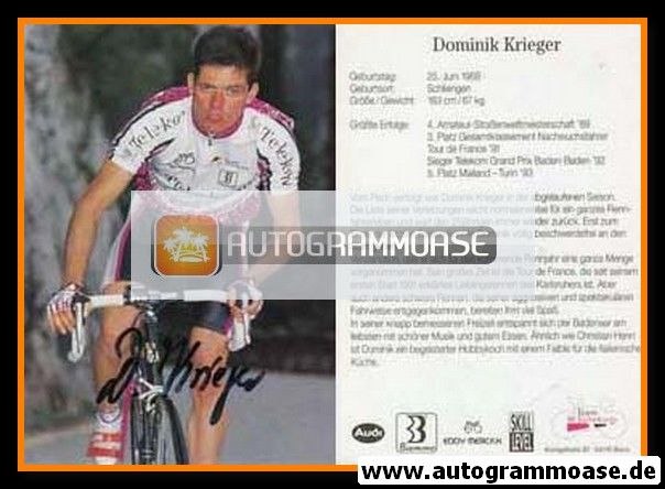 Autogramm Radsport | Dominik KRIEGER | 1994 (Telekom)