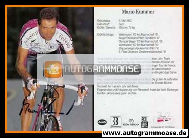 Autogramm Radsport | Mario KUMMER | 1994 (Rennszene Color) Telekom
