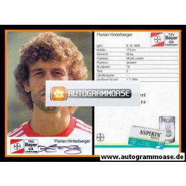Autogramm Fussball | Bayer Leverkusen | 1988 | Florian HINTERBERGER