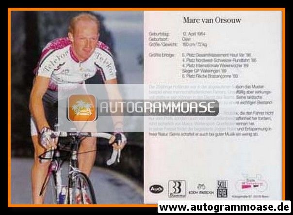 Autogramm Radsport | Marc VAN ORSOUW | 1994 (Telekom)
