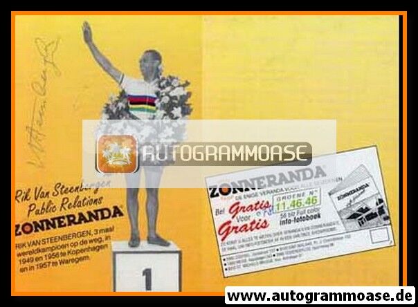 Autogramm Radsport | Rik VAN STEENBERGEN | 1950er (Portrait SW Zonneranda) _