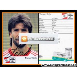 Autogramm Fussball | Bayer Leverkusen | 1988 | Thomas HÖRSTER