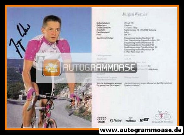 Autogramm Radsport | Jürgen WERNER | 1996 (Telekom)