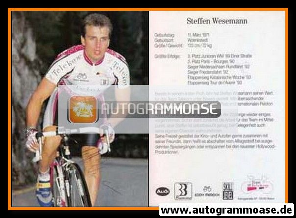 Autogramm Radsport | Steffen WESEMANN | 1994 (Rennszene Color) Telekom