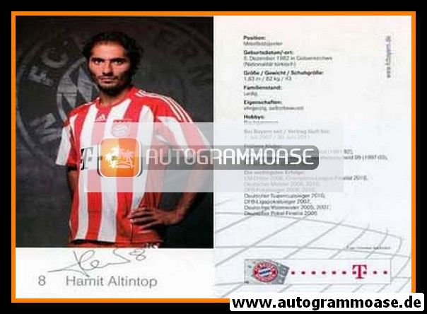 Autogramm Fussball | FC Bayern München | 2010 Druck | Hamit ALTINTOP