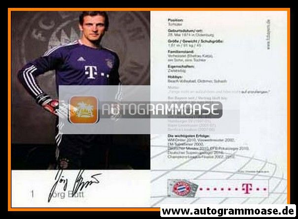 Autogramm Fussball | FC Bayern München | 2010 Druck | Jörg BUTT