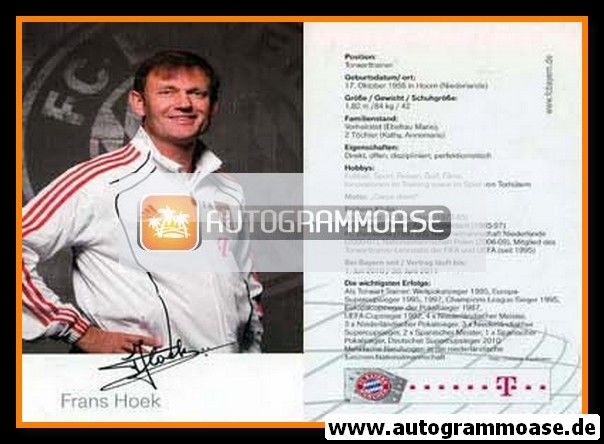 Autogramm Fussball | FC Bayern München | 2010 Druck | Frans HOEK