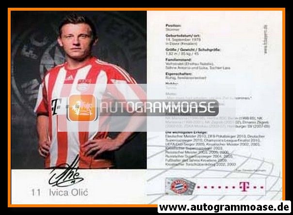 Autogramm Fussball | FC Bayern München | 2010 Druck | Ivica OLIC