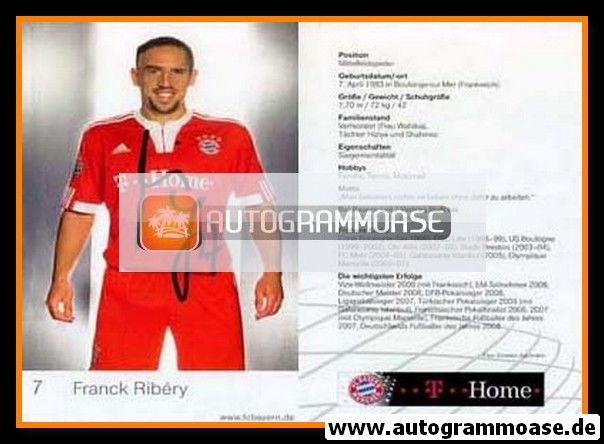 Autogramm Fussball | FC Bayern München | 2009 | Franck RIBERY