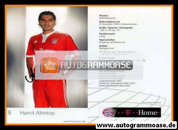 Autogramm Fussball | FC Bayern München | 2009 Druck | Hamit ALTINTOP