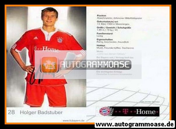 Autogramm Fussball | FC Bayern München | 2009 Druck | Holger BADSTUBER