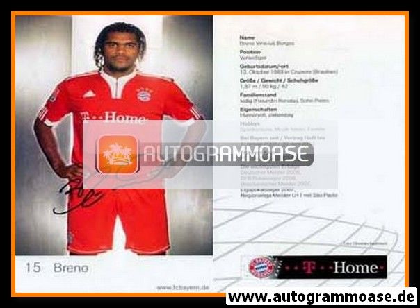 Autogramm Fussball | FC Bayern München | 2009 Druck | BRENO