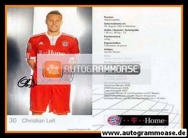 Autogramm Fussball | FC Bayern München | 2009 Druck | Christian LELL
