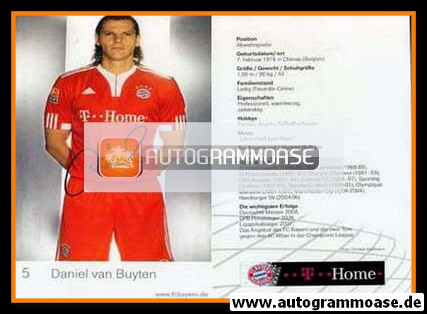 Autogramm Fussball | FC Bayern München | 2009 Druck | Daniel VAN BUYTEN