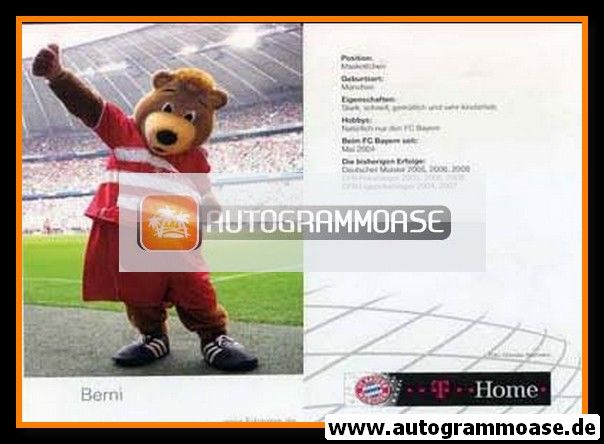 AK Fussball | FC Bayern München | 2008 | BERNI (Maskottchen)
