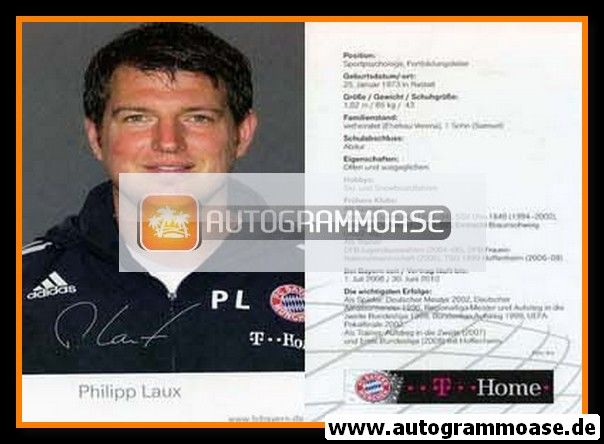 Autogramm Fussball | FC Bayern München | 2008 Druck | Philipp LAUX