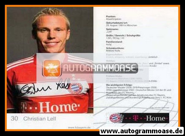 Autogramm Fussball | FC Bayern München | 2008 Druck | Christian LELL