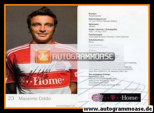 Autogramm Fussball | FC Bayern München | 2008 Druck | Massimo ODDO