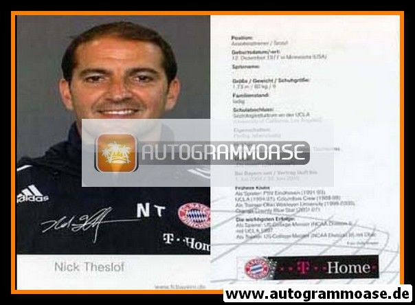Autogramm Fussball | FC Bayern München | 2008 Druck | Nick THESLOF